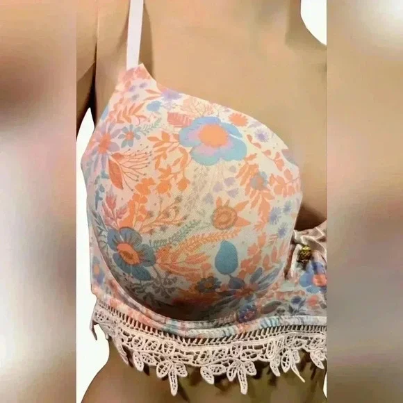 Daisy Fuentes Bra Multicolor Flower 36D - Picture 2 of 8